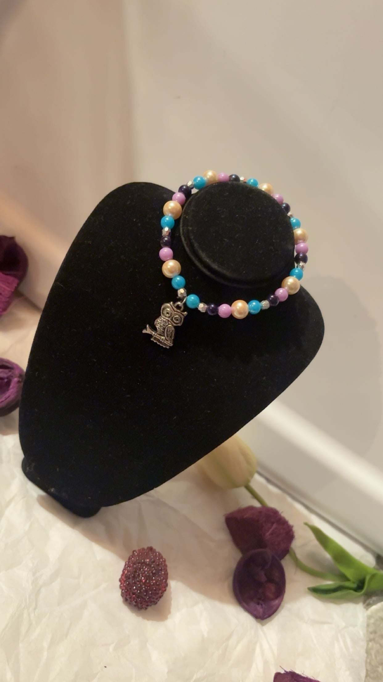 Owl beaded bracelet